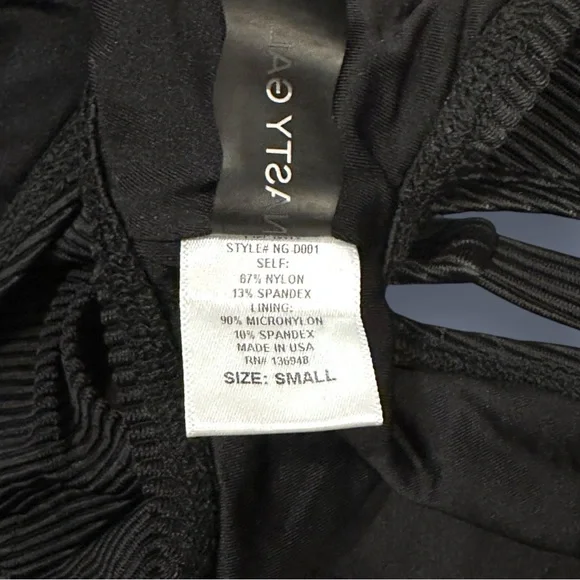 NWOT NASTY GAL Ribbed Open Back Black One Piece Swimsuit. Size Small 🏝️ - Picture 8 of 10